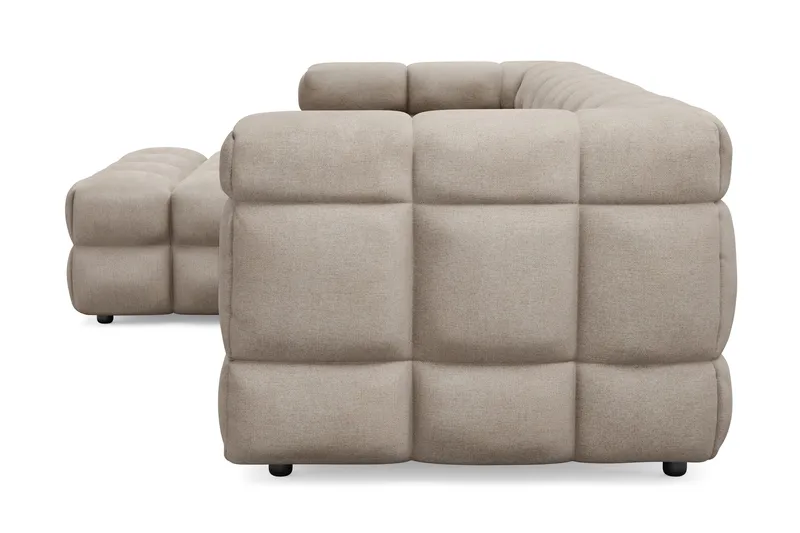 Elise 4-sits Bubblig Soffa med Divan Vänster - Beige - Möbler - Soffa - Divansoffor & schäslongsoffa