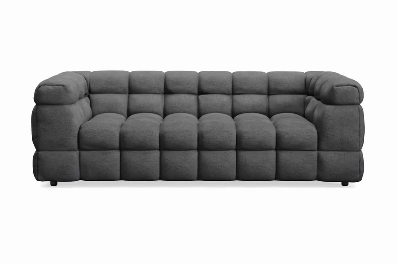 Elise Bubblig Soffgrupp 3-sits Soffa + Fåtölj - Mörkgrå - Möbler - Soffa - Soffgrupp