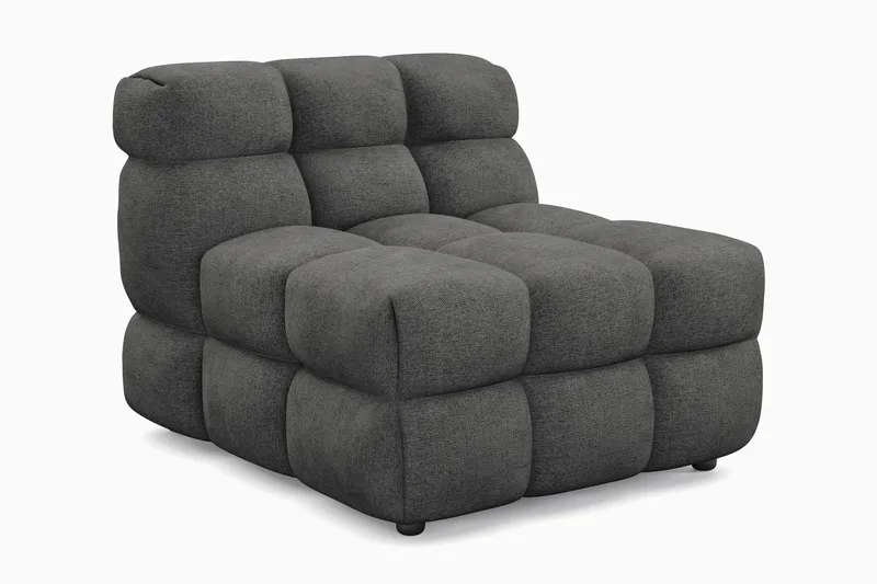 Elise Bubblig Soffgrupp 3-sits Soffa + Fåtölj - Mörkgrå - Möbler - Soffa - Soffgrupp