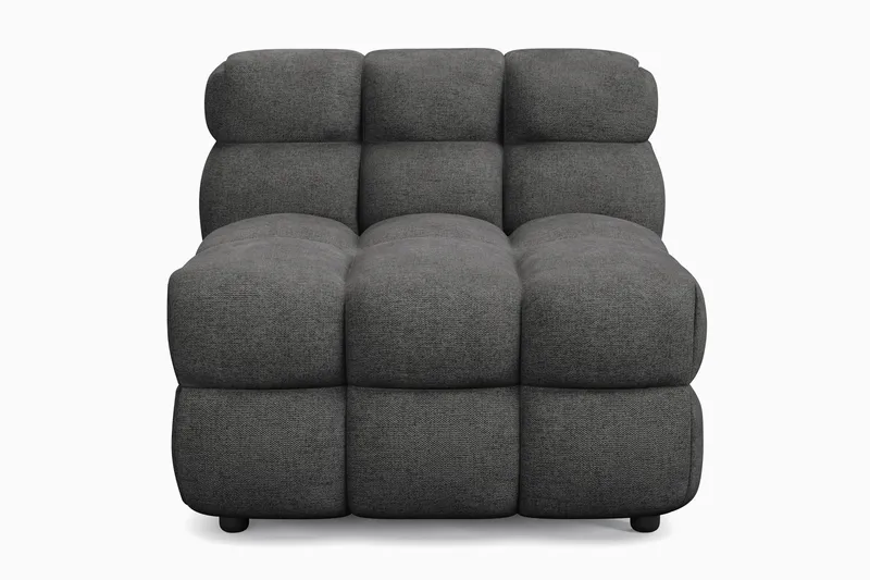 Elise Bubblig Soffgrupp 3-sits Soffa + Fåtölj - Mörkgrå - Möbler - Soffa - Soffgrupp