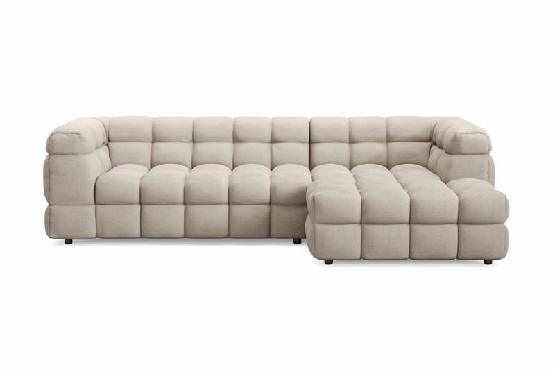 Elise Bubblig Soffgrupp 4-sits Divansoffa Höger + Fåtölj - Beige - Möbler - Soffa - Soffgrupp