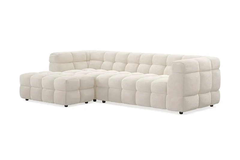Elise Bubblig Soffgrupp 4-sits Divansoffa Vänster + Fåtölj - Beige - Möbler - Soffa - Soffgrupp
