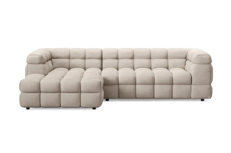Elise Bubblig Soffgrupp 4-sits Divansoffa Vänster + Fåtölj - Beige - Möbler - Soffa - Soffgrupp