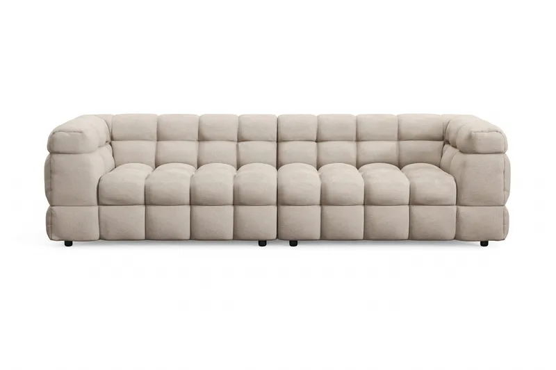 Elise Bubblig Soffgrupp 4-sits Soffa + Fåtölj - Beige - Möbler - Soffa - Soffgrupp