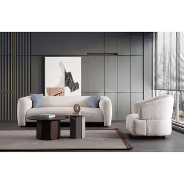 Elvaris 3-sits Soffa - Vit - Möbler - Soffa - 3 sits soffa
