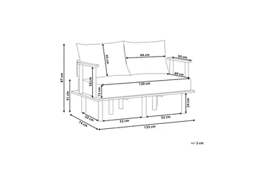 Fadey Soffa 2-sits - Beige/Ljust trä - Möbler - Soffa - 2 sits soffa