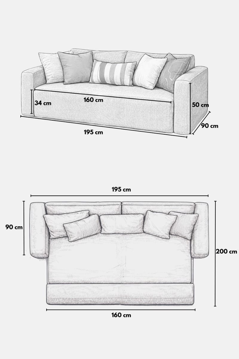 Fario 2-sits Bäddsoffa - Möbler - Soffa - Bäddsoffa