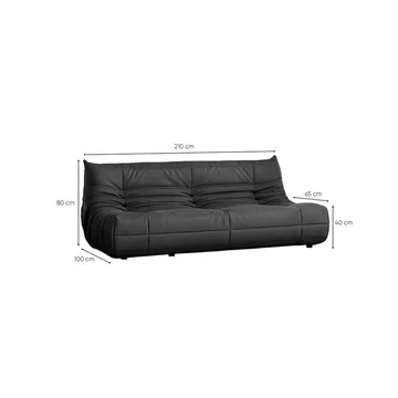 Feylorin 3-sits Soffa - Mörkgrå - Möbler - Soffa - 3 sits soffa