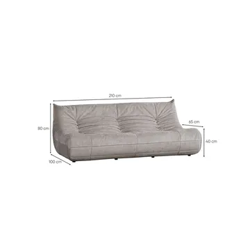 Feylorin 3-sits Soffa - Vit - Möbler - Soffa - 3 sits soffa