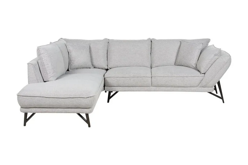 Fianna Hörnsoffa 3-sits, Grå/Svart