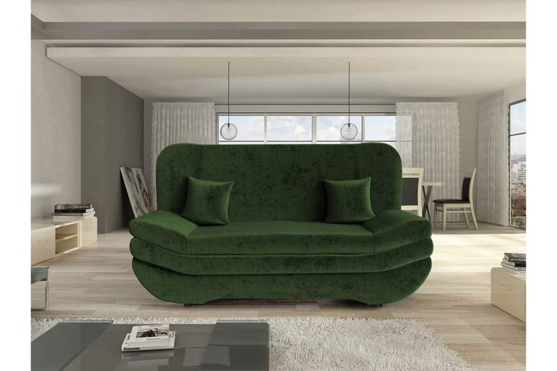 Figurelle Bäddsoffa 2-sits i Chenille - Grön - Möbler - Soffa - Bäddsoffa