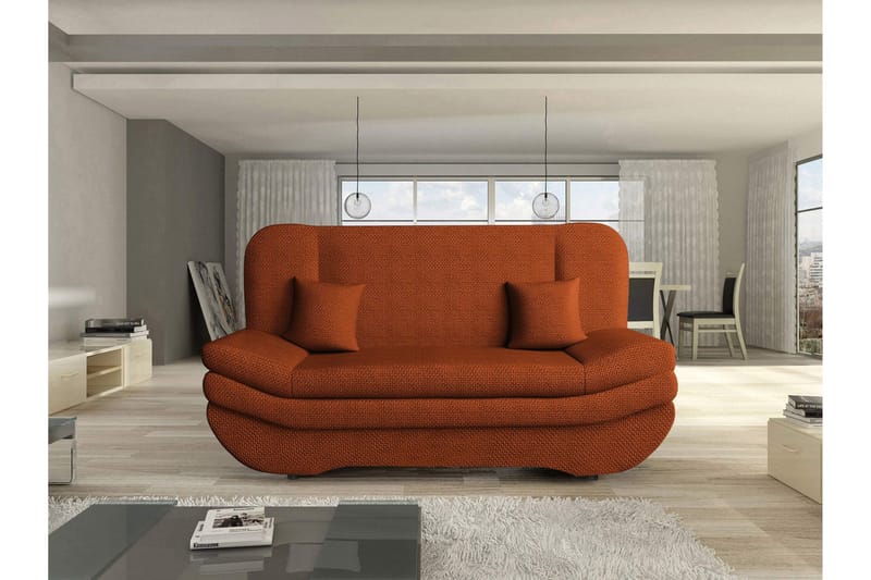 Figurelle Bäddsoffa 2-sits i Chenille - Orange - Möbler - Soffa - Bäddsoffa