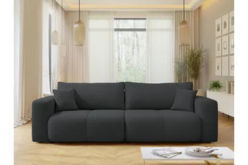 Flo 3-sits Bäddsoffa med Förvaring i Tyg - Grå - Möbler - Soffa - Bäddsoffa