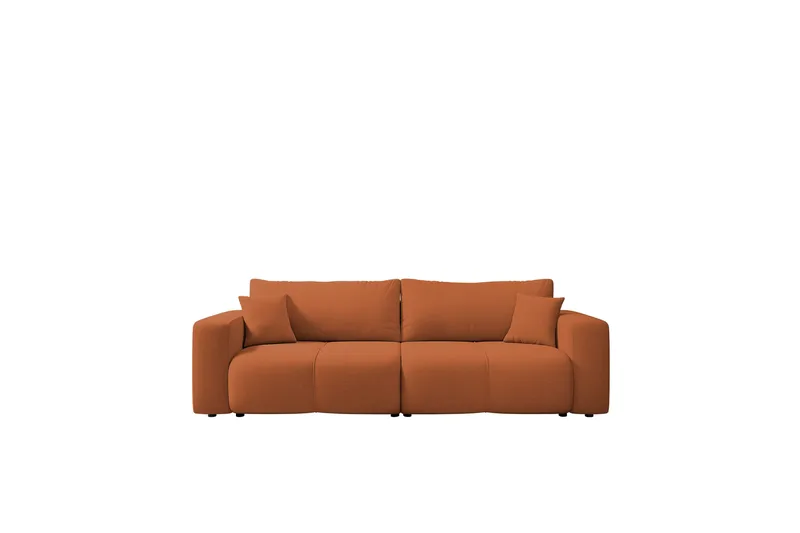 Flo 3-sits Bäddsoffa med Förvaring i Tyg, Orange