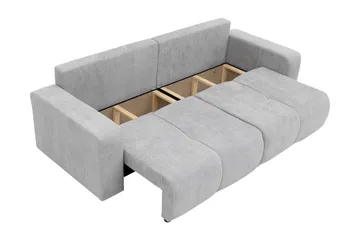 Flo Bäddsoffa 3-sits i Plysch - Gul - Möbler - Soffa - Bäddsoffa