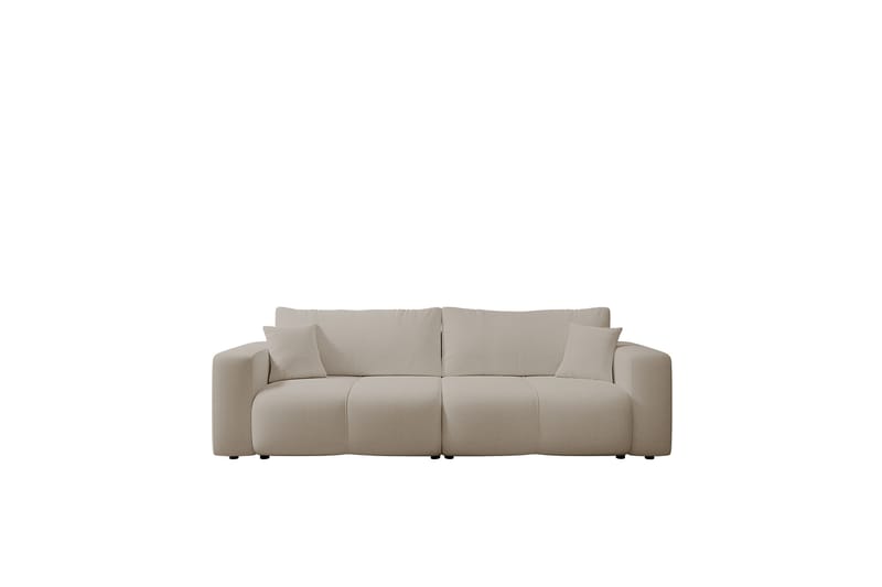 Flo Bäddsoffa 3-sits i Plysch - Beige - Möbler - Soffa - Bäddsoffa