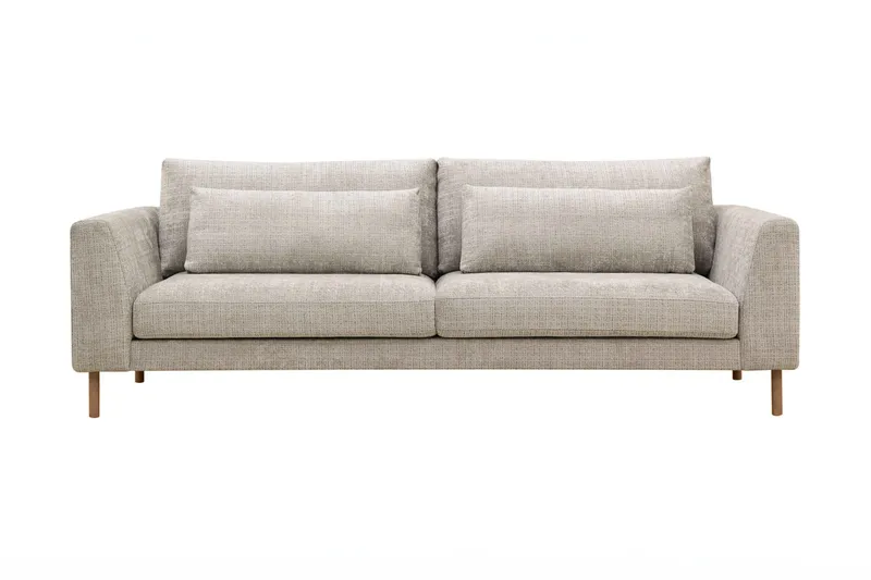 Florenz 3-sits Soffa i Chenille - Grå / Beige - Möbler - Soffa - 3 sits soffa