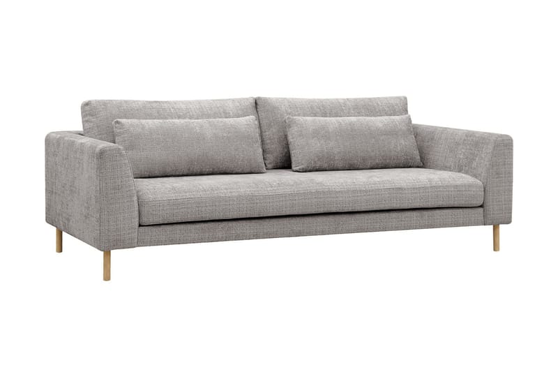 Florenz 3-sits Soffa i Chenille - Ljusgrå - Möbler - Soffa - 3 sits soffa