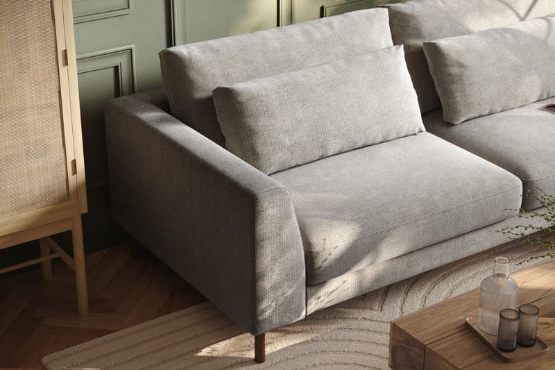 Florenz 3-sits Soffa i Chenille - Ljusgrå - Möbler - Soffa - 3 sits soffa