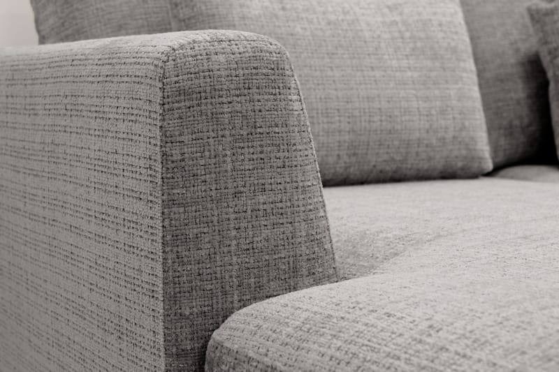 Florenz 4-sits Högervänd U-formad Soffa med Divan och Schäslong i Chenille - Ljusgrå - Möbler - Soffa - U-soffa