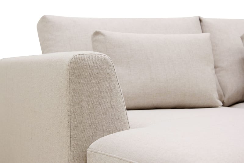 Florenz 4-sits Högervänd U-formad Soffa med Divan och Schäslong i Tyg - Beige - Möbler - Soffa - U-soffa