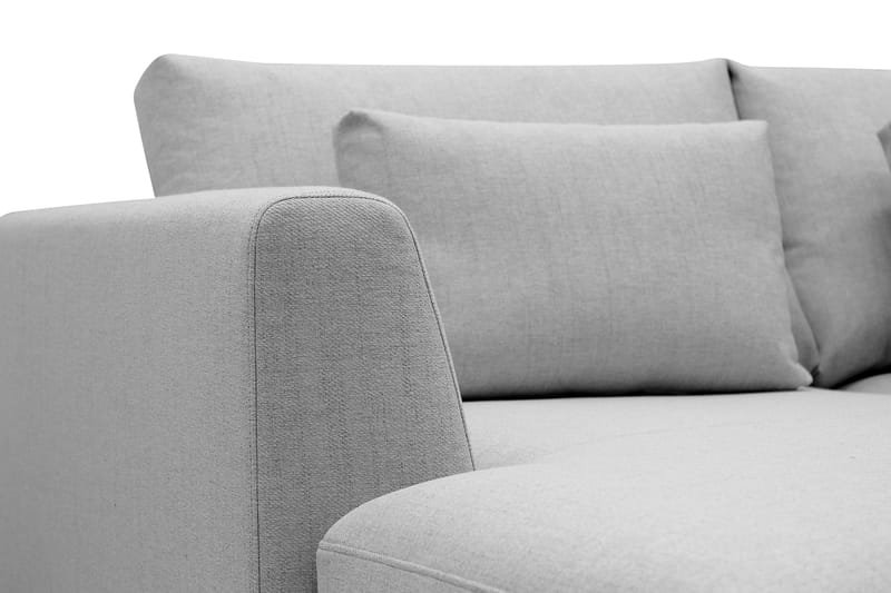 Florenz 4-sits Högervänd U-formad Soffa med Divan och Schäslong i Tyg - Ljusgrå - Möbler - Soffa - U-soffa