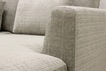 Florenz 4-sits Vänstervänd U-formad Soffa med Divan och Schäslong i Chenille - Grå/Beige - Möbler - Soffa - U-soffa