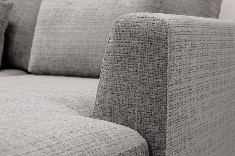 Florenz 4-sits Vänstervänd U-formad Soffa med Divan och Schäslong i Chenille - Ljusgrå - Möbler - Soffa - U-soffa