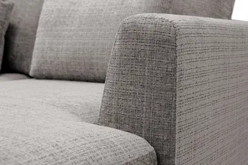 Florenz 4-sits Vänstervänd U-formad Soffa med Divan och Schäslong i Chenille - Ljusgrå - Möbler - Soffa - U-soffa