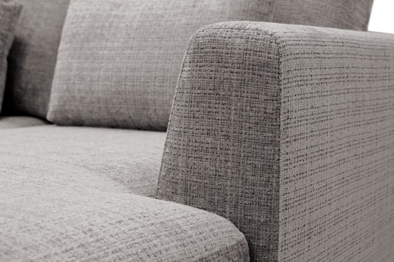 Florenz 4-sits Vänstervänd U-formad Soffa med Divan och Schäslong i Chenille - Ljusgrå - Möbler - Soffa - U-soffa