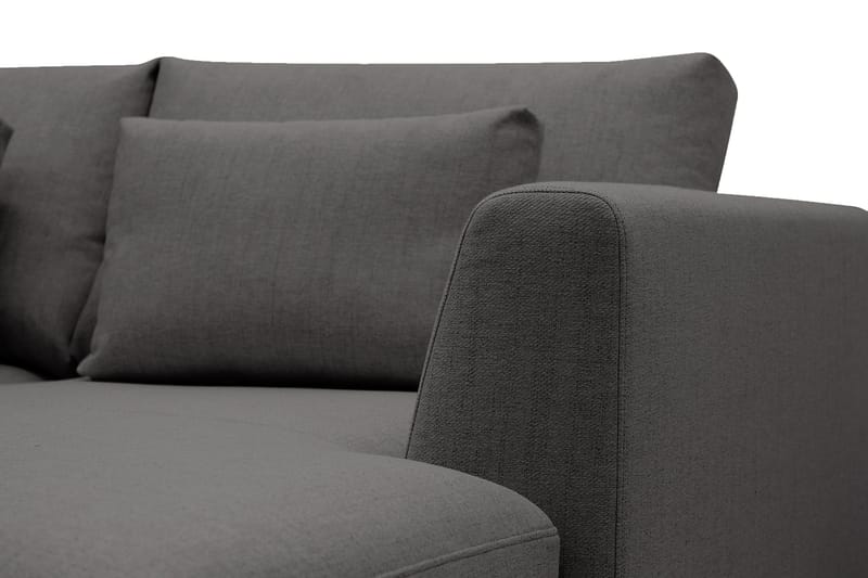 Florenz 4-sits Vänstervänd U-formad Soffa med Divan och Schäslong i Tyg - Mörkgrå - Möbler - Soffa - U-soffa