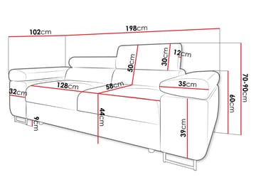Gabina 2-sits Soffa - grå - Möbler - Soffa - 3 sits soffa