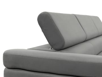 Gabina 3-sits Soffa med Justerbara Nackstöd i Tyg - Svart - Möbler - Soffa - 3 sits soffa