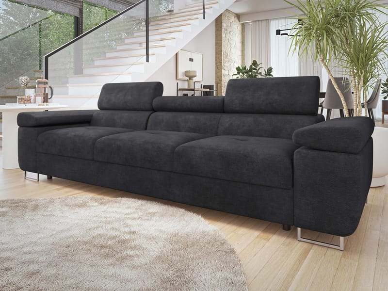 Gabina 3-sits Soffa - svart - Möbler - Soffa - 3 sits soffa