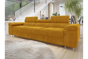 Gabina Soffa 3-sits - Gul - Möbler - Soffa - Sammetssoffa