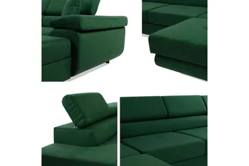 Gabina Soffa med Divan och Schäslong 4-sits - Brun - Möbler - Soffa - Skinnsoffor