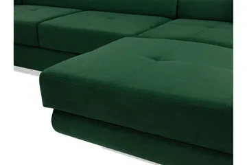 Gabina Soffa med Divan och Schäslong 4-sits - Svart/Grå - Möbler - Soffa - Skinnsoffor