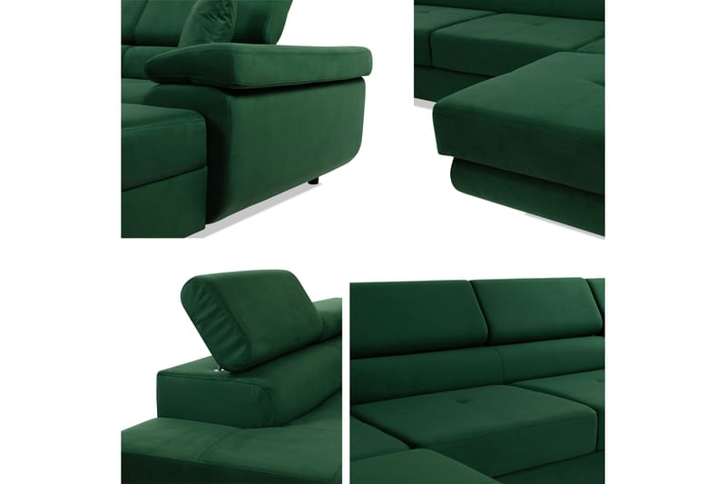 Gabina Soffa med Divan och Schäslong 4-sits - Vit/Grå - Möbler - Soffa - U-soffa