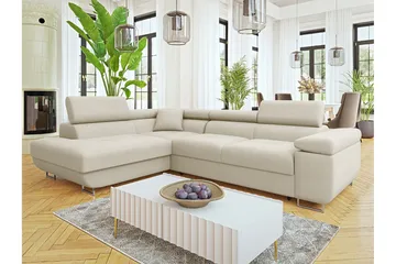 Gabina Soffa med Schäslong 3-sits - Beige - Möbler - Soffa - Bäddsoffa