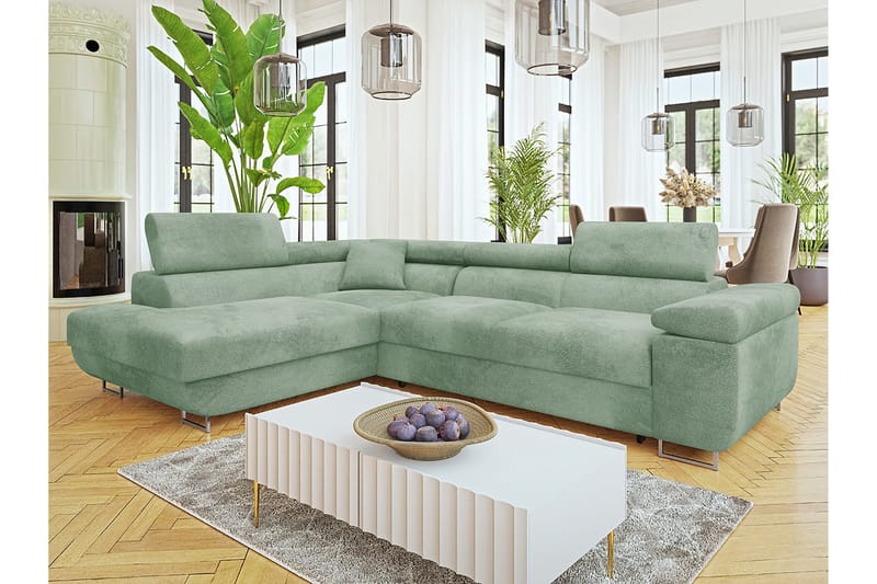 Gabina Soffa med Schäslong 3-sits - Grön - Möbler - Soffa - Divansoffor & schäslongsoffa