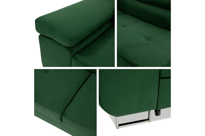 Gabina Soffa med Schäslong 3-sits - Röd - Möbler - Soffa - Bäddsoffa