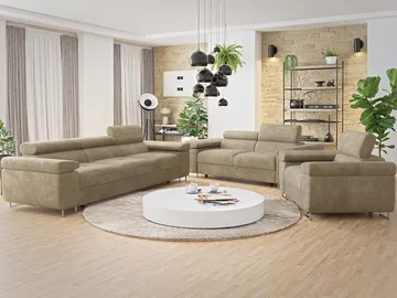 Gabina Soffgrupp - 3-sits + 2-sits + fåtölj - beige - Möbler - Soffa - Soffgrupp