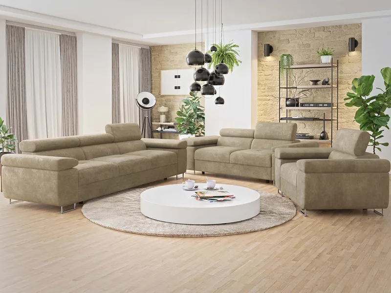 Gabina Soffgrupp - 3-sits + 2-sits + fåtölj - beige - Möbler - Soffa - Soffgrupp