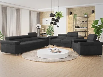 Gabina Soffgrupp - 3-sits + 2-sits + fåtölj - svart - Möbler - Soffa - Soffgrupp