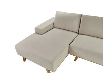 Gaines Hörnsoffa 3-sits - Beige/Ljust trä - Möbler - Soffa - Divansoffor & schäslongsoffa