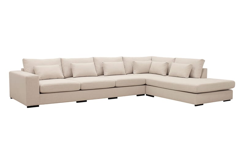 Grande 5-sits Soffa med Schäslong Höger - Beige Tyg - Möbler - Soffa - Divansoffor & schäslongsoffa
