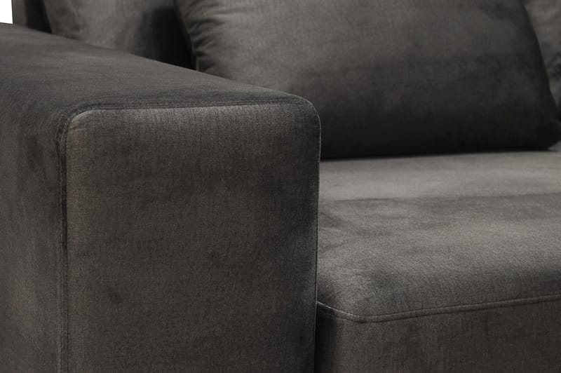 Grande 5-sits Soffa med Schäslong Höger - Mörkgrå Sammet - Möbler - Soffa - Divansoffor & schäslongsoffa