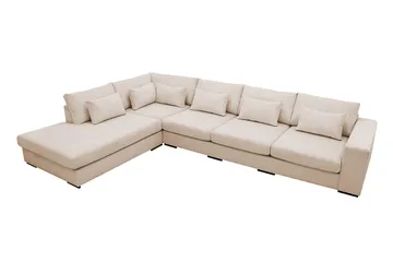Grande 5-sits Soffa med Schäslong Vänster - Beige Manchester - Möbler - Soffa - Divansoffor & schäslongsoffa