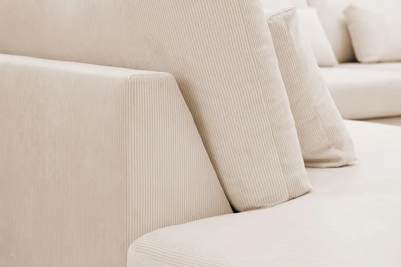 Grande 5-sits Soffa med Schäslong Vänster - Beige Manchester - Möbler - Soffa - Divansoffor & schäslongsoffa