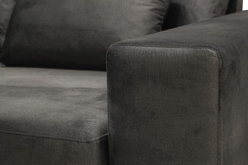Grande 5-sits Soffa med Schäslong Vänster - Mörkgrå Sammet - Möbler - Soffa - Divansoffor & schäslongsoffa